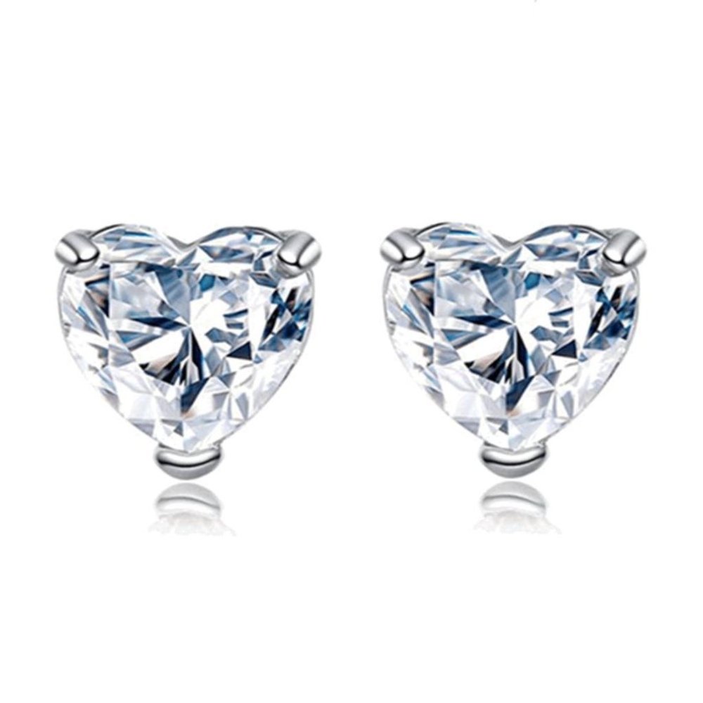 💎 Heart 925 Sterling Silver Necklace Earrings Bracelet And Ring Adjustable Cute - Picture 2 of 9